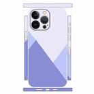 For iPhone 15 Pro Geometric Style All-inclusive PET Phone Decal Adhesive Sticker(Dark Purple White) - 1