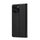 For iPhone 16 Pro Max LC.IMEEKE Carbon Fiber Leather Phone Case(Vertical Black) - 3