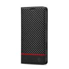 For iPhone 16 Pro LC.IMEEKE Carbon Fiber Leather Phone Case(Horizontal Black) - 2