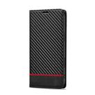 For iPhone 16 Plus LC.IMEEKE Carbon Fiber Leather Phone Case(Horizontal Black) - 2