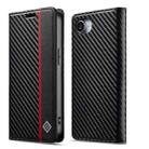 For iPhone 16e LC.IMEEKE Carbon Fiber Leather Phone Case(Vertical Black) - 1