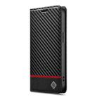 For iPhone 16e LC.IMEEKE Carbon Fiber Leather Phone Case(Horizontal Black) - 2