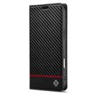 For iPhone 17 Pro LC.IMEEKE Carbon Fiber Leather Phone Case(Horizontal Black) - 2