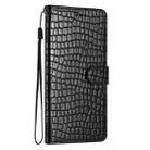 For iPhone 16 Pro Crocodile Texture Horizontal Flip Leather Phone Case(Black) - 3