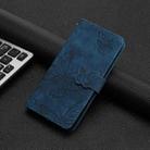 For iPhone 16 Pro Max Skin-feel Embossed Butterfly Leather Phone Case(Blue) - 2