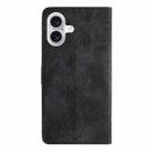 For iPhone 17 Skin-feel Embossed Butterfly Leather Phone Case(Black) - 3