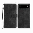 For iPhone 17 Air Skin-feel Embossed Butterfly Leather Phone Case(Black) - 1
