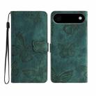 For iPhone 17 Air Skin-feel Embossed Butterfly Leather Phone Case(Green) - 1