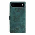 For iPhone 17 Air Skin-feel Embossed Butterfly Leather Phone Case(Green) - 3