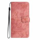 For iPhone 17 Air Skin-feel Embossed Butterfly Leather Phone Case(Pink) - 2