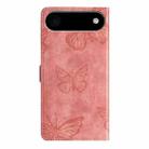 For iPhone 17 Air Skin-feel Embossed Butterfly Leather Phone Case(Pink) - 3