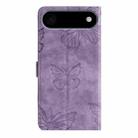 For iPhone 17 Air Skin-feel Embossed Butterfly Leather Phone Case(Purple) - 3