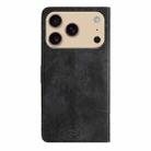 For iPhone 17 Pro Max Skin-feel Embossed Butterfly Leather Phone Case(Black) - 3