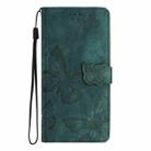 For iPhone 17 Pro Max Skin-feel Embossed Butterfly Leather Phone Case(Green) - 2