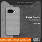 For Google Pixel 9a imak Ruiyi Series Cloth Texture PU + PC Phone Case(Light Grey) - 3