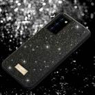 For Samsung Galaxy Note20 SULADA Shockproof TPU + Handmade Leather Case(Black) - 1