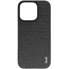 For iPhone 16 Pro Max imak Ruiyi Series Cloth Texture PU + PC Phone Case(Black) - 2