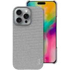 For iPhone 16 Pro Max imak Ruiyi Series Cloth Texture PU + PC Phone Case(Light Grey) - 1