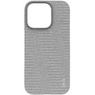 For iPhone 16 Pro Max imak Ruiyi Series Cloth Texture PU + PC Phone Case(Light Grey) - 2