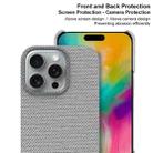 For iPhone 16 Pro Max imak Ruiyi Series Cloth Texture PU + PC Phone Case(Light Grey) - 3