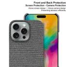 For iPhone 16 Pro Max imak Ruiyi Series Cloth Texture PU + PC Phone Case(Dark Grey) - 3