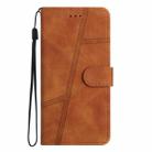 For iPhone 16 Plus Skin-feel Stitching Leather Phone Case(Brown) - 3