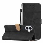 For iPhone 17 Skin-feel Stitching Leather Phone Case(Black) - 1