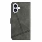 For iPhone 17 Skin-feel Stitching Leather Phone Case(Grey) - 3