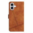 For iPhone 17 Skin-feel Stitching Leather Phone Case(Brown) - 3