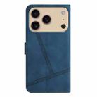 For iPhone 17 Pro Max Skin-feel Stitching Leather Phone Case(Blue) - 3