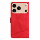For iPhone 17 Pro Max Skin-feel Stitching Leather Phone Case(Red) - 3