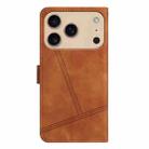 For iPhone 17 Pro Max Skin-feel Stitching Leather Phone Case(Brown) - 3