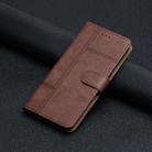 For iPhone 16 Pro Max Cowhide Texture Stitching Leather Phone Case(Coffee) - 2