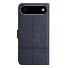 For iPhone 17 Air Cowhide Texture Stitching Leather Phone Case(Dark Blue) - 3