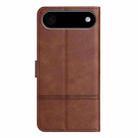 For iPhone 17 Air Cowhide Texture Stitching Leather Phone Case(Coffee) - 3