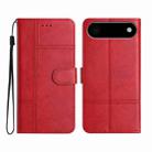 For iPhone 17 Air Cowhide Texture Stitching Leather Phone Case(Red) - 1