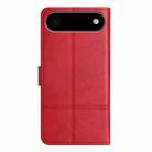 For iPhone 17 Air Cowhide Texture Stitching Leather Phone Case(Red) - 3