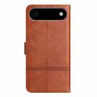For iPhone 17 Air Cowhide Texture Stitching Leather Phone Case(Brown) - 3