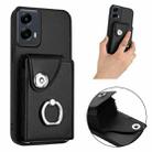 For Motorola Moto G 5G 2024 Organ Card Bag Ring Holder Phone Case(Black) - 2