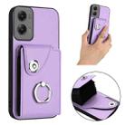 For Motorola Moto G Stylus 5G 2024 Organ Card Bag Ring Holder Phone Case(Purple) - 2