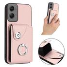 For Motorola Moto G Stylus 5G 2024 Organ Card Bag Ring Holder Phone Case(Pink) - 2