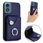 For Motorola Moto G Play 2024 5G Organ Card Bag Ring Holder Phone Case(Blue) - 2