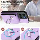 For Motorola Edge 60 Stylus Organ Card Bag Ring Holder Phone Case(Purple) - 3