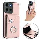 For Motorola Edge 60 Stylus Organ Card Bag Ring Holder Phone Case(Pink) - 2