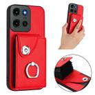For Motorola Edge 60 Stylus Organ Card Bag Ring Holder Phone Case(Red) - 2