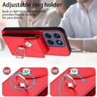 For Motorola Edge 60 Fusion / Edge 60 Organ Card Bag Ring Holder Phone Case(Red) - 3