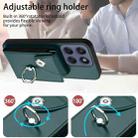 For Motorola Edge 60 Fusion / Edge 60 Organ Card Bag Ring Holder Phone Case(Green) - 3