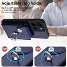 For Motorola Moto G 5G 2025 Organ Card Bag Ring Holder Phone Case(Blue) - 3