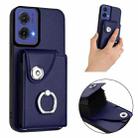 For Motorola Moto G85 / S50 Neo 5G Organ Card Bag Ring Holder Phone Case(Blue) - 2