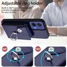 For Motorola Moto G85 / S50 Neo 5G Organ Card Bag Ring Holder Phone Case(Blue) - 3
